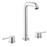 Смеситель grohe atrio new двухвентильный для раковины на 3 отверстия монтаж на бортик хром 20008003